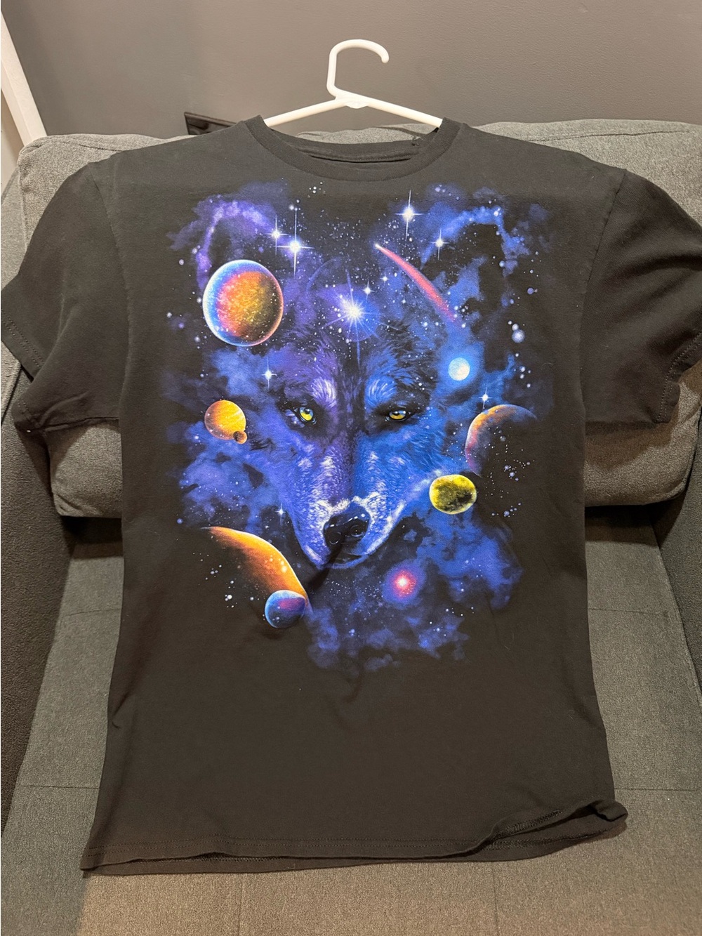 Wolf Galaxy Black Tee Men’s M